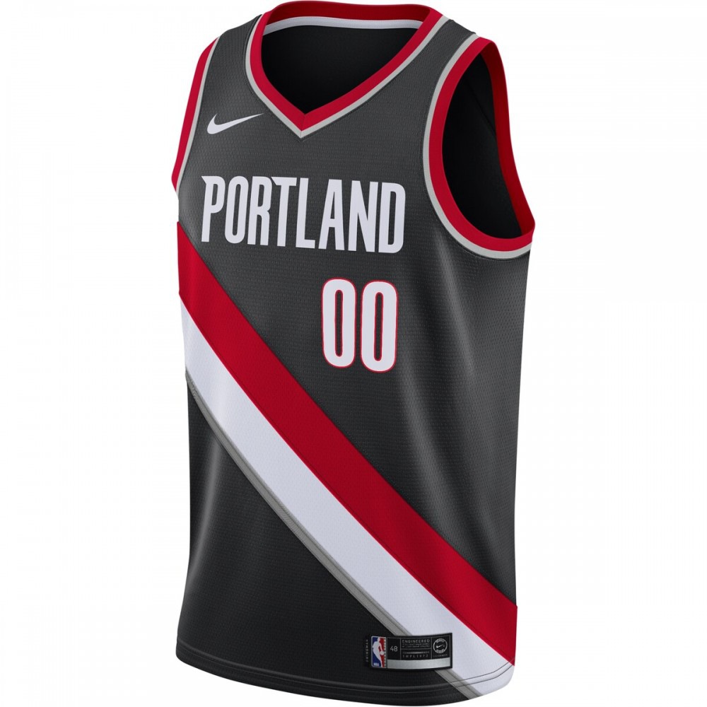 Portland Trail Blazers 2020/21 Swingman Custom Jersey - Icon Edition - Black-Pro Kit Vault | Brand New 26/27 Sports Jerseys